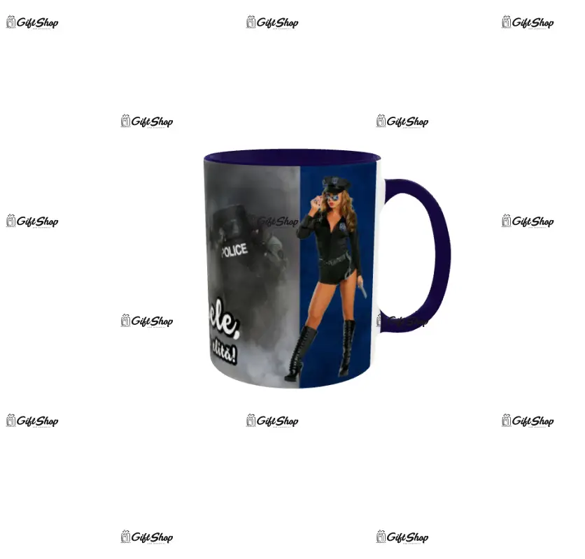 Politist de elita,(numele), cana personalizata cu text, 330ml, model 3363